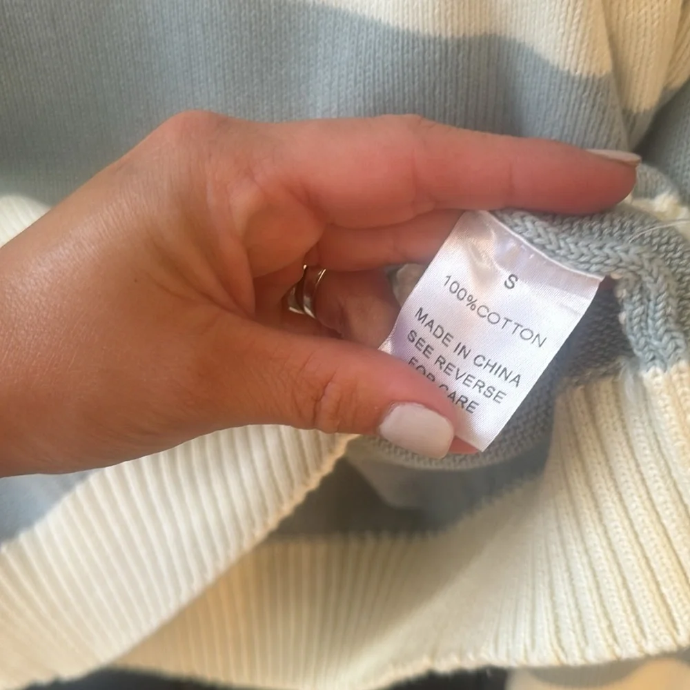 Ruby stripe 3/4 n zip pullover